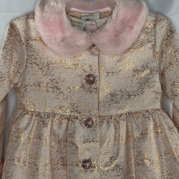 Sold-BLUEBERI BOULEVARD Toddler Girls 2-Pc. Faux-Fur-Trim Coat & Dress Set - Picture 4 of 8